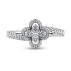 14K White Gold Diamond 3/8 Ct.Tw. Fashion Ring