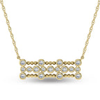 14K Yellow Gold Diamond 1/4 Ct.Tw. Fashion Necklace