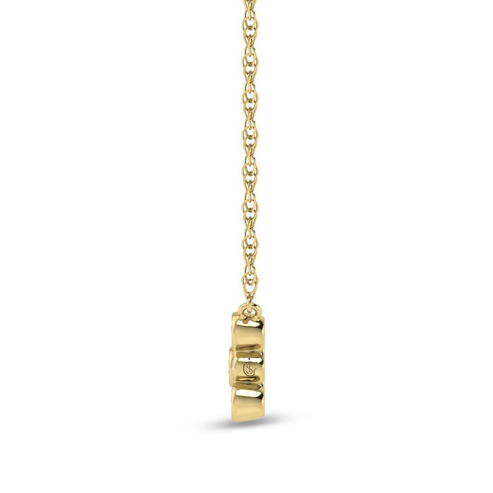 14K Yellow Gold Diamond 1/4 Ct.Tw. Fashion Necklace