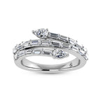 14K White Gold Diamond 7/8 Ct.Tw. Fashion Ring