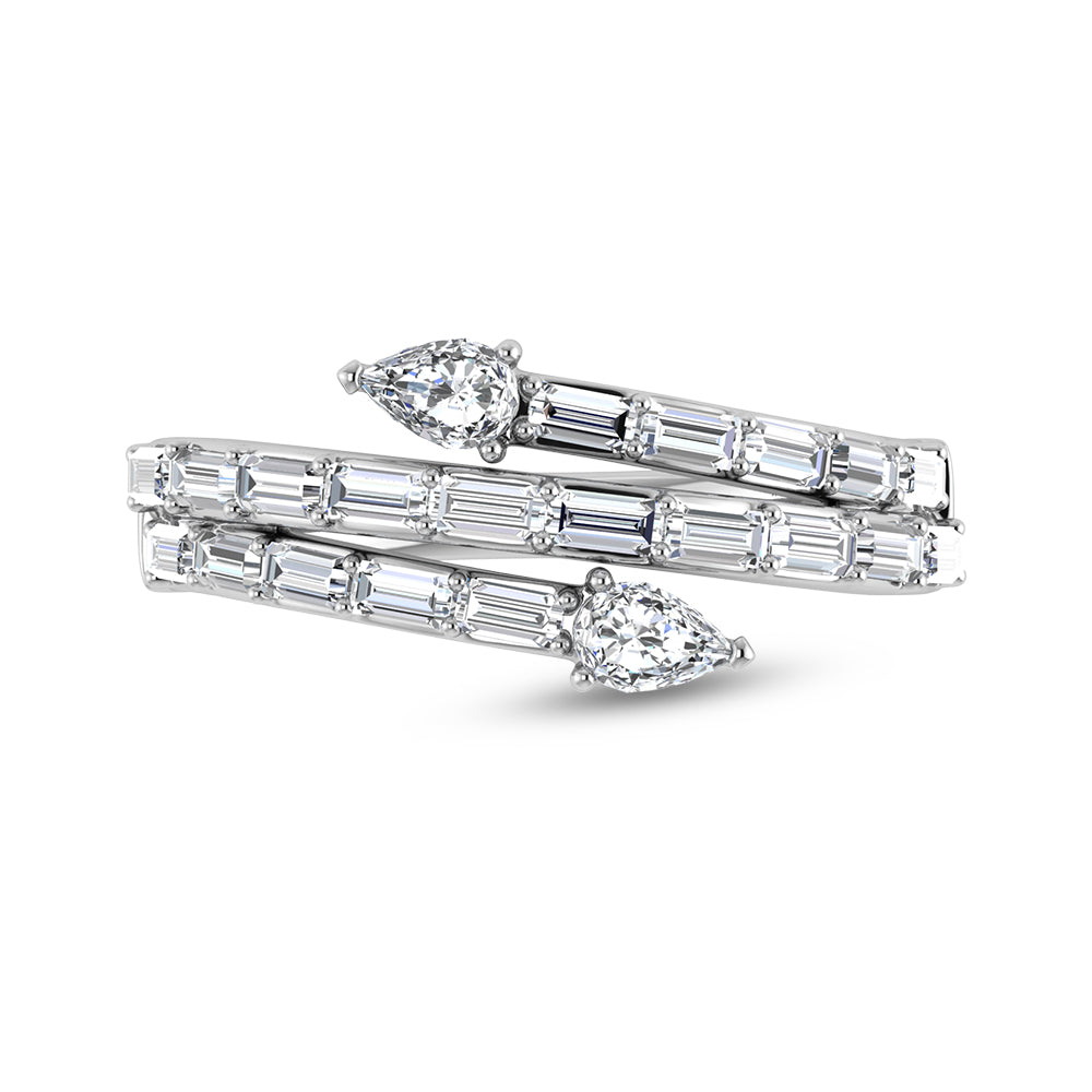 14K White Gold Diamond 7/8 Ct.Tw. Fashion Ring