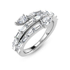14K White Gold Diamond 7/8 Ct.Tw. Fashion Ring