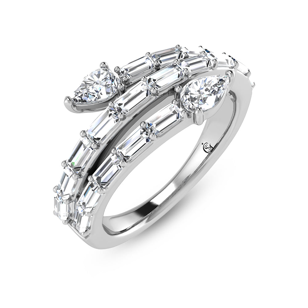 14K White Gold Diamond 7/8 Ct.Tw. Fashion Ring
