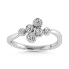 14K White Gold Diamond 1/5 Ct.Tw. Fashion Ring