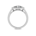 14K White Gold Diamond 1/3 Ct.Tw. Palm Tree Ring