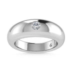 14K White Gold Diamond 1/5 Ct.Tw. Flush Setting High Polish Band