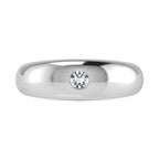 14K White Gold Diamond 1/5 Ct.Tw. Flush Setting High Polish Band