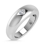 14K White Gold Diamond 1/5 Ct.Tw. Flush Setting High Polish Band