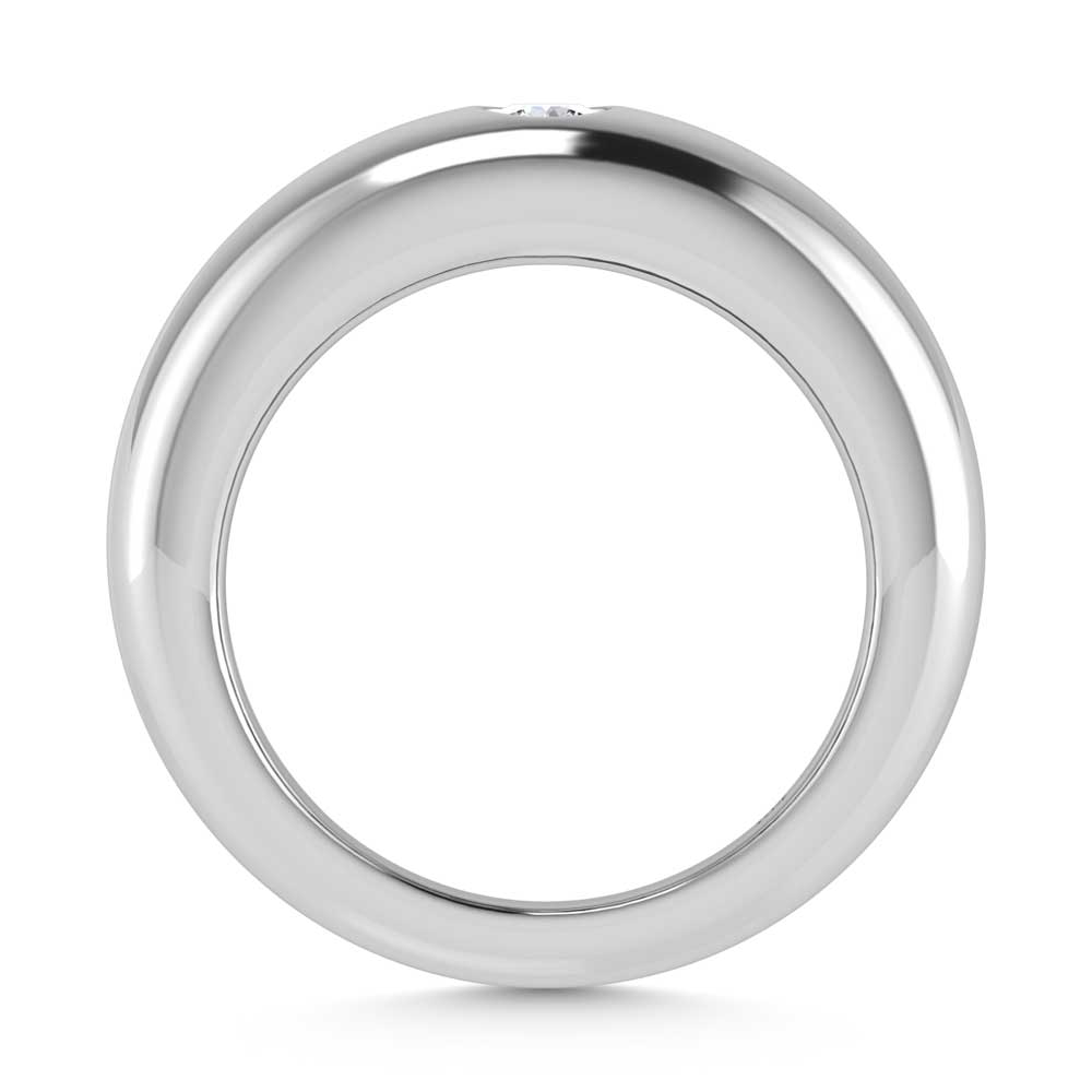 14K White Gold Diamond 1/5 Ct.Tw. Flush Setting High Polish Band