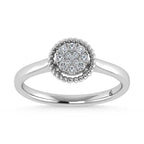 14K White Gold Diamond 1/10 Ct.Tw. Fashion Ring