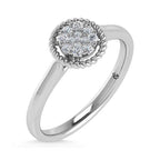 14K White Gold Diamond 1/10 Ct.Tw. Fashion Ring