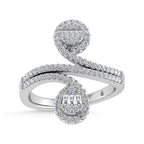 14K White Gold 1/2 Ct.Tw. Diamond Fashion Ring
