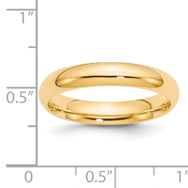 14KY 4mm Standard Comfort Fit Wedding Band Size 7.5