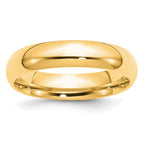 14KY 5mm Standard Comfort Fit Wedding Band Size 5.5