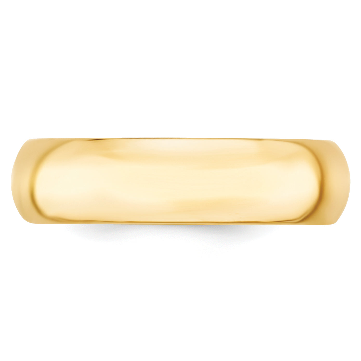 14KY 6mm Standard Comfort Fit Wedding Band Size 6