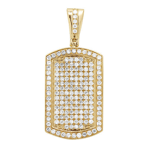 14KY 2.10CTW DIAMOND DOGTAG PENDANT