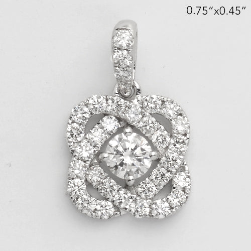 14KW 1.00CTW DIAMOND CELTIC KNOT PENDANT