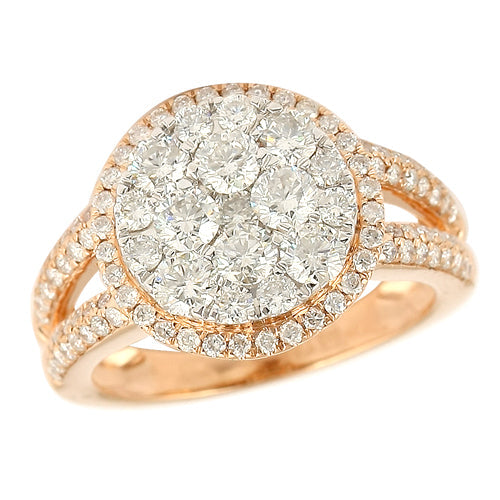 14KR 1.75CTW DIAMOND CLUSTER RING