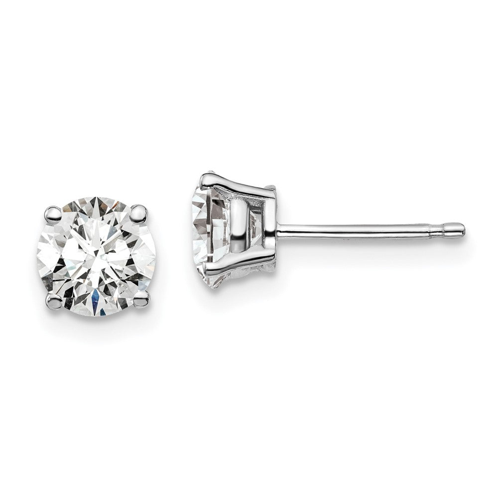 14kw 1 1/2ct Lab Grown Dia VS/SI+ G+ Round Comp Heavyweight Earrings