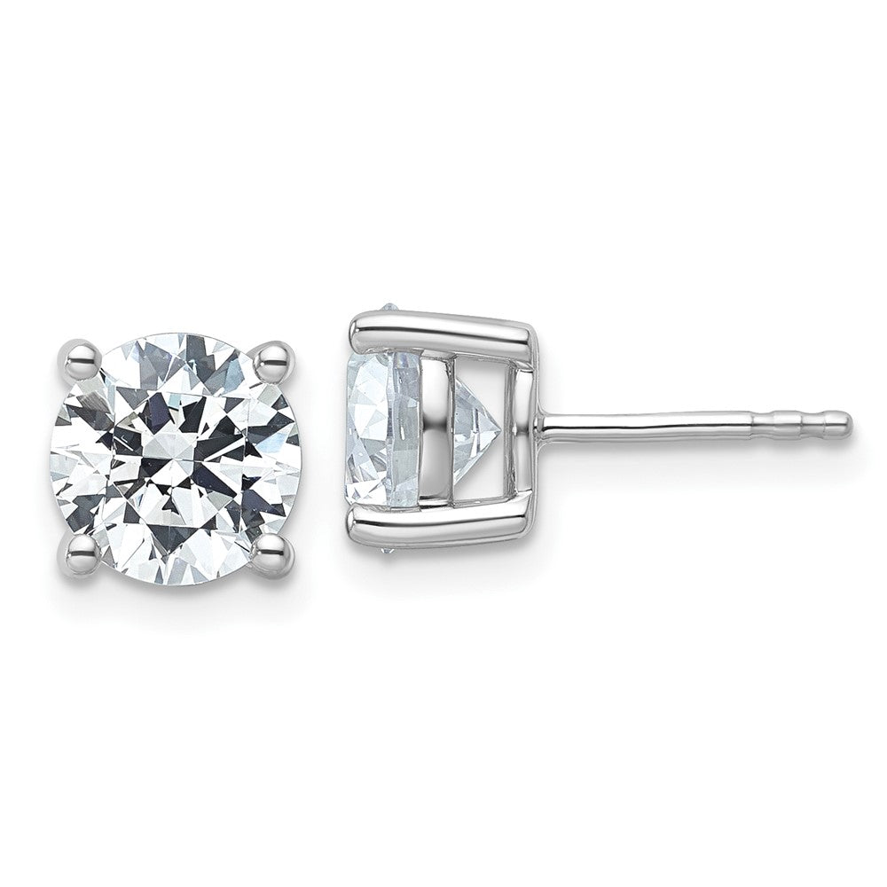 14kw 4ct Cert Lab Grown Dia VS/SI+ G+ Round Comp Heavyweight Earrings