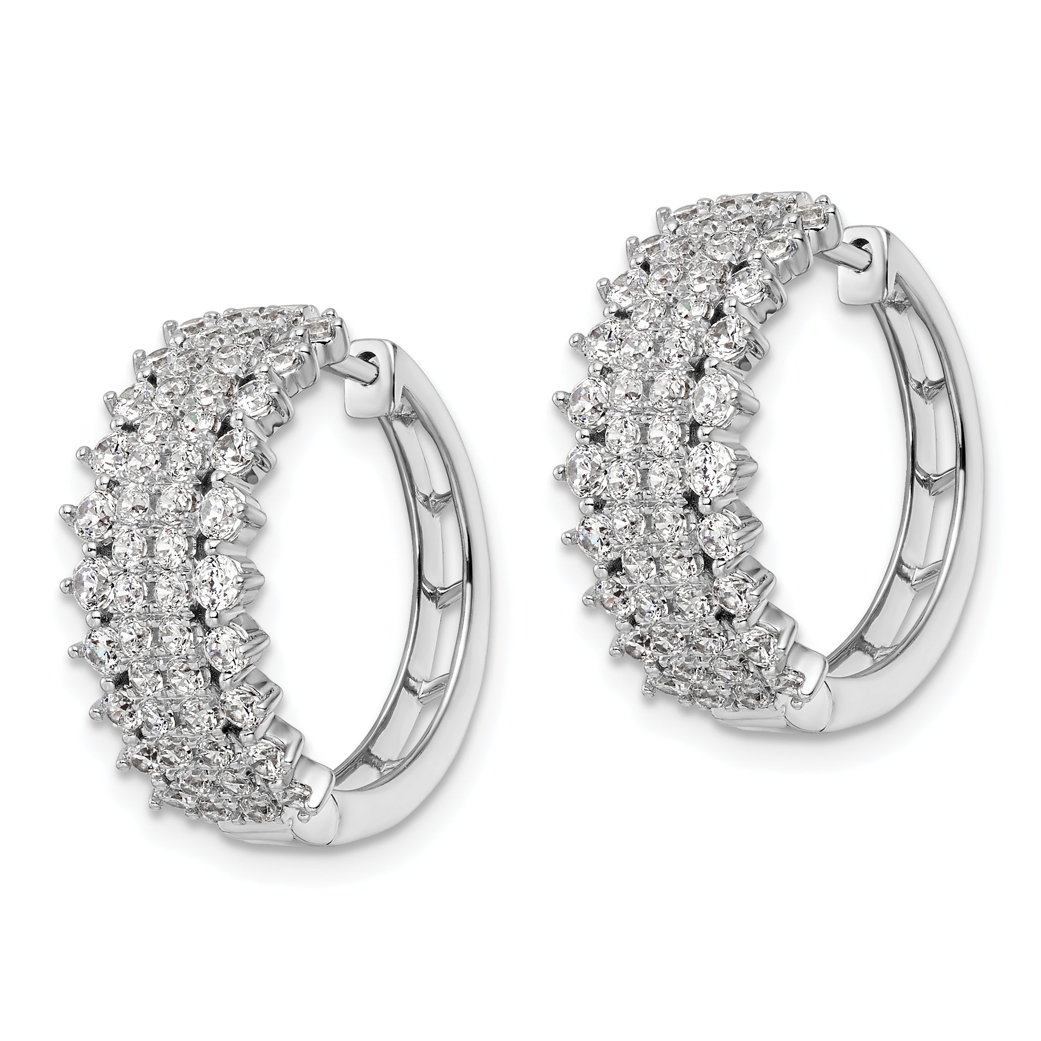 14KW 2ctw Lab Grown VS/SI+ G+ Diam Earrings Rd 60-.015, 24-.025,8-.028, 8-