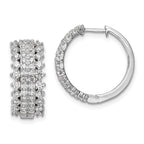 14KW 2ctw Lab Grown VS/SI+ G+ Diam Earrings Rd 60-.015, 24-.025,8-.028, 8-