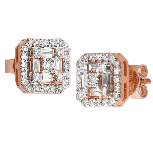 10KR 0.85CTW BAGUETTE DIAMOND SQUARE CUSHION SHAPE