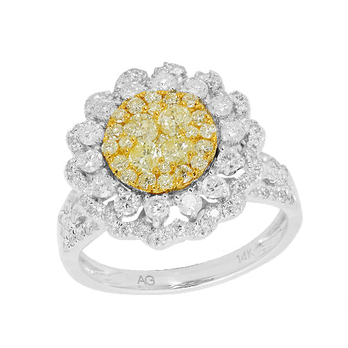 14KW 1.75CTW FANCY YELLOW DIAMOND RING