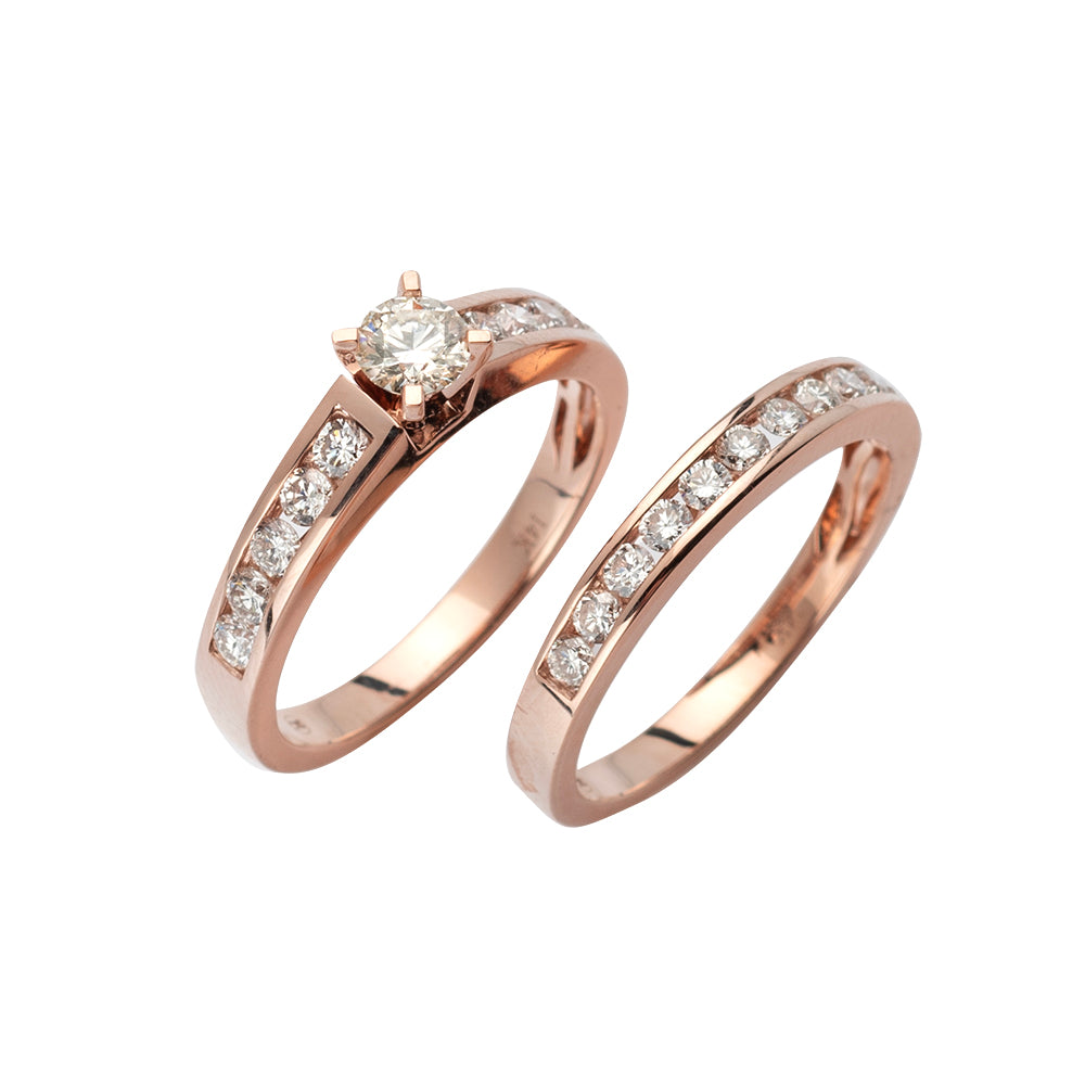 14KR 1.17CTW DIAMOND BRIDAL SET