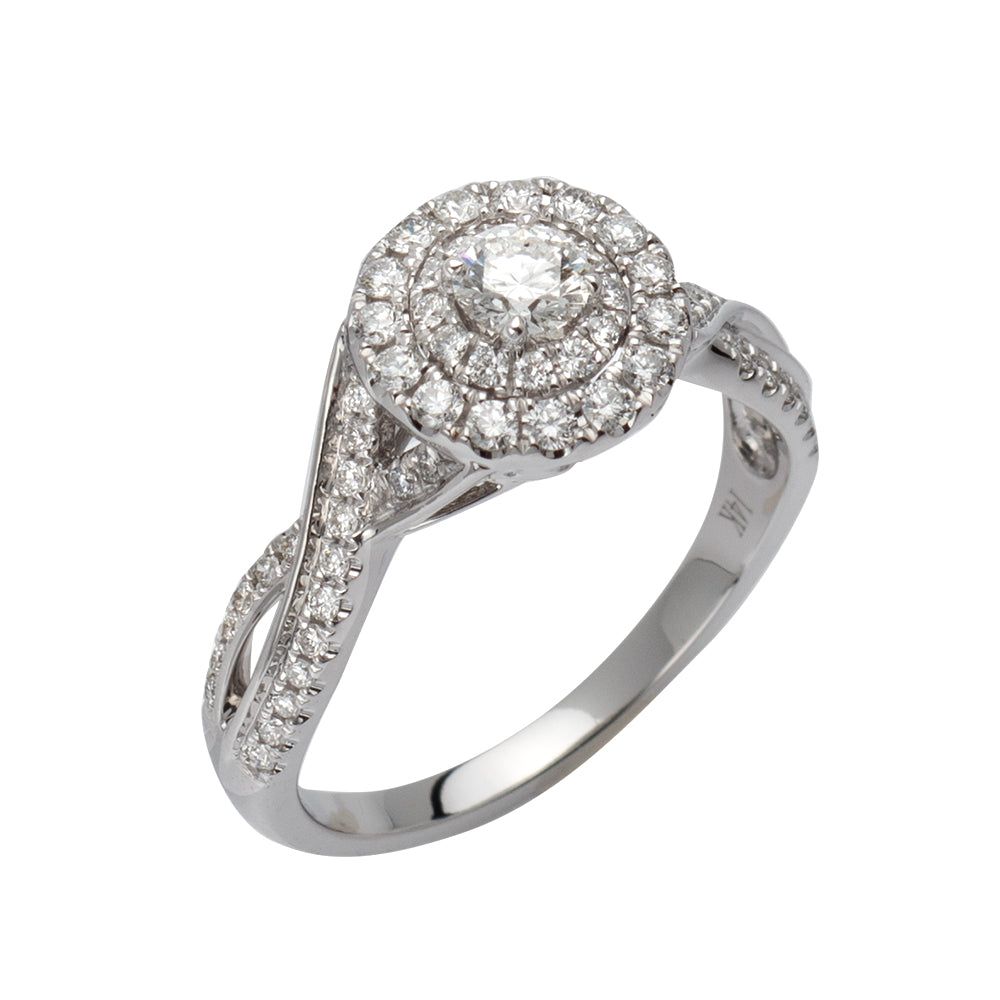 14KW 0.68CTW DIAMOND BRIDAL RING