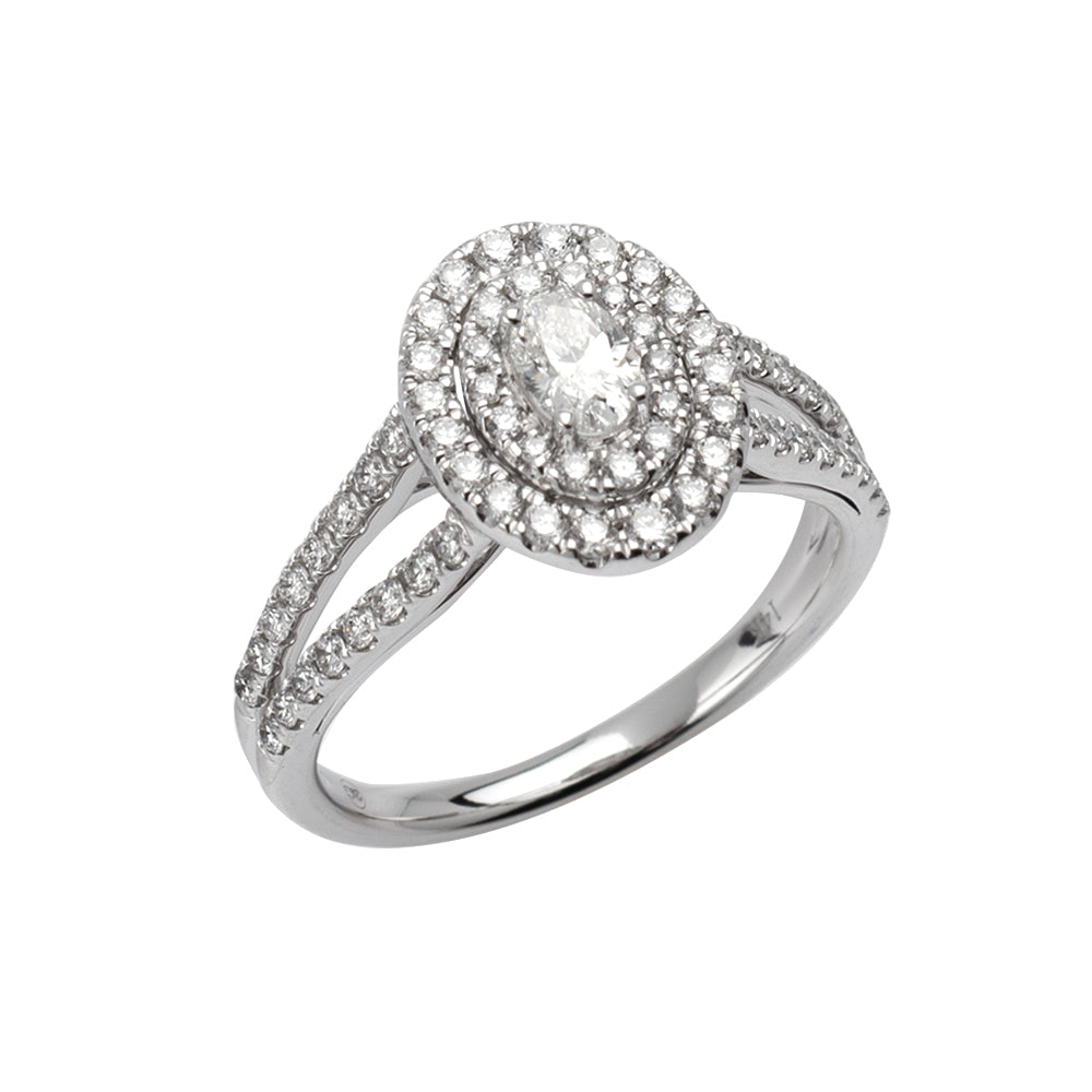 14KW 0.97CTW DIAMOND BRIDAL RING