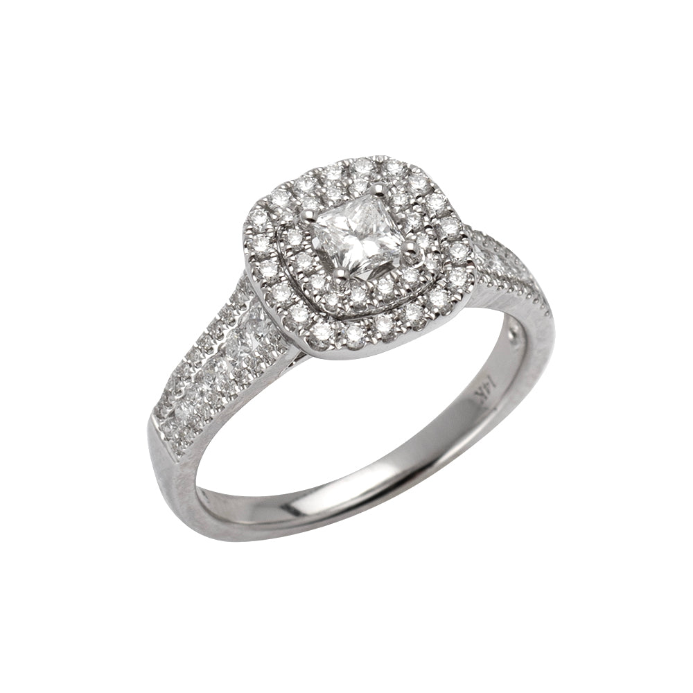 14KW 0.89CTW DIAMOND BRIDAL RING