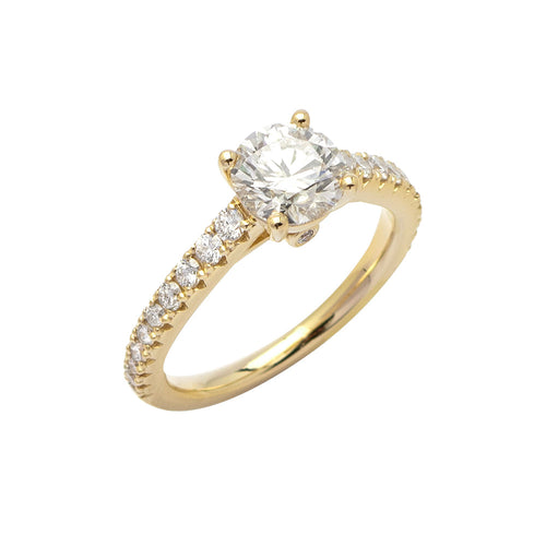 14KY 1.72CTW DIAMOND SOLITAIRE RING - SINGLE ROW