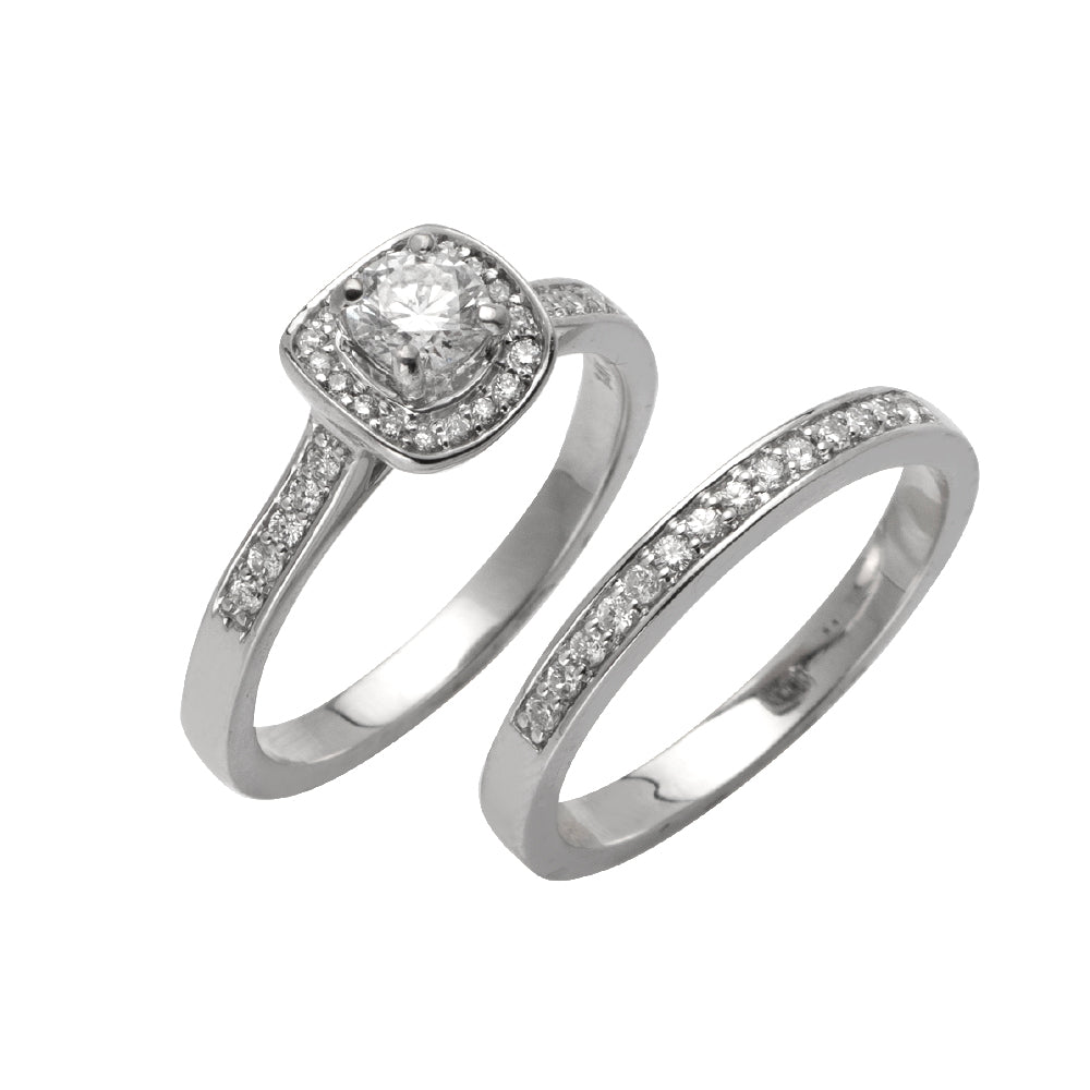 14KW 0.75CTW DIAMOND BRIDAL SET RING