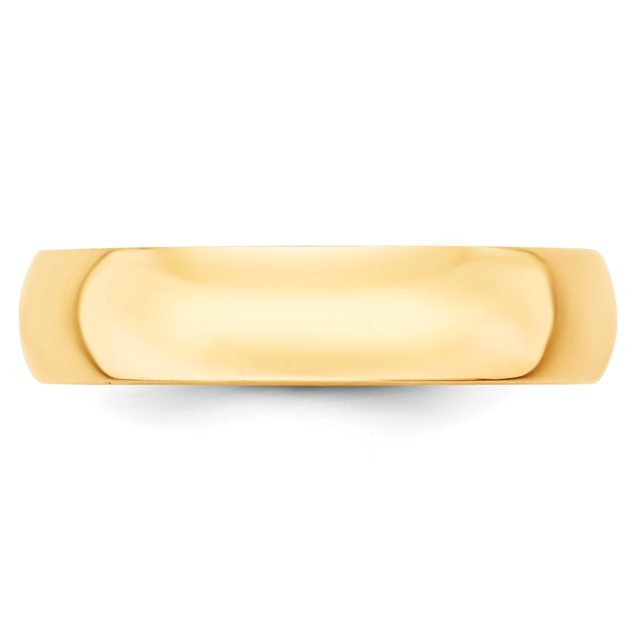 14KY 5mm LTW Half Round Band Size 13.5