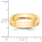 14KY 5mm LTW Half Round Band Size 4