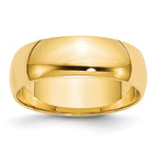 14KY 6mm LTW Half Round Band Size 14