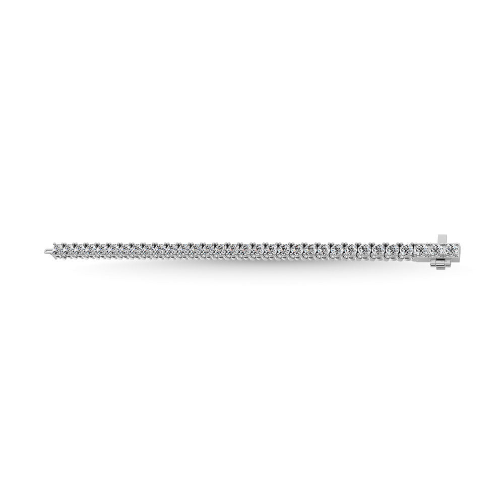10K White Gold Lab Grown Diamond 2 Ct.Tw. Illusion Tennis Bracelet (5CT Look)