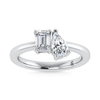 14K White Gold Lab Grown Diamond 1 Ct.Tw. Fashion Ring