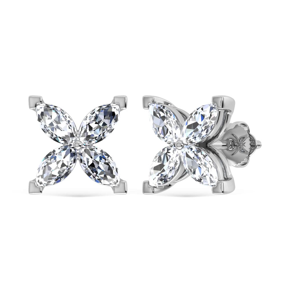 14K White Gold Lab Grown Diamond 1 5/8 Ct.Tw. Fashion Earrings