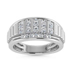 10K White Gold Lab Grown Diamond 1 Ct.Tw. Mens Ring