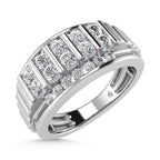 10K White Gold Lab Grown Diamond 1 Ct.Tw. Mens Ring