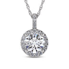 14K White Gold Lab Grown Diamond 2 1/2 Ct.Tw. Fashion Pendant
