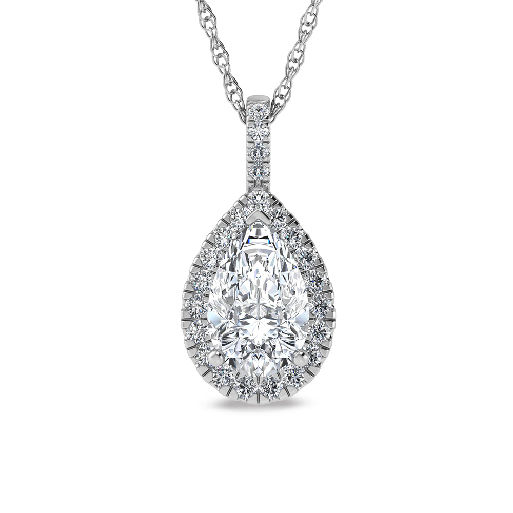 14K White Gold Lab Grown Diamond 2 1/3 Ct.Tw. Fashion Pendant