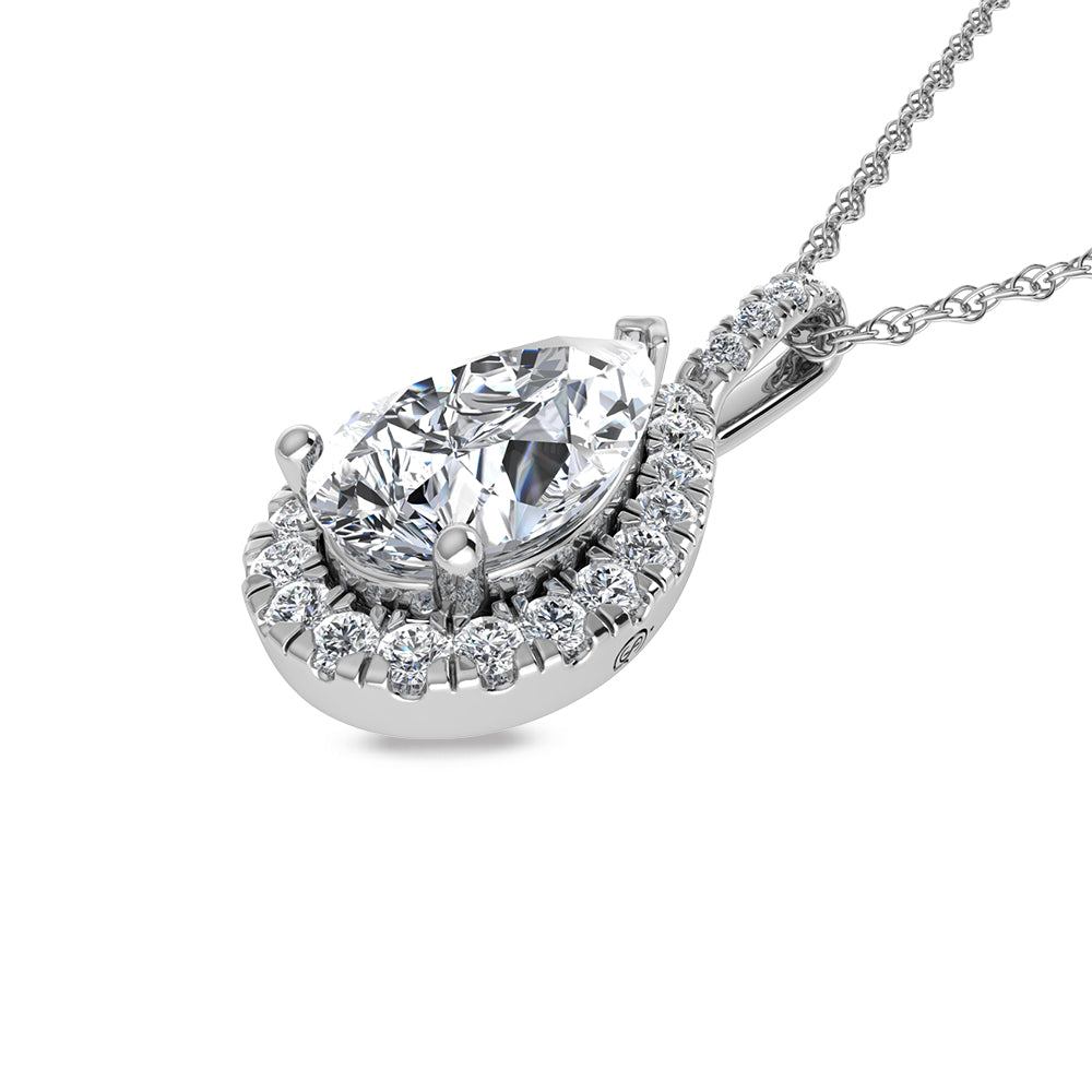 14K White Gold Lab Grown Diamond 2 1/3 Ct.Tw. Fashion Pendant