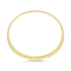 14K Yellow Gold 3 1/2 Ct.Tw. Lab Grown Diamond 2 Row Flexi Bangle