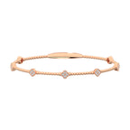14K Rose Lab Grown 7/8 Ct.Tw. Clover Flexi Bangle