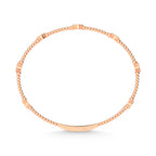 14K Rose Lab Grown 7/8 Ct.Tw. Clover Flexi Bangle