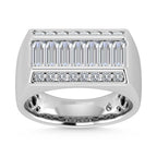 14K White Gold Lab Grown Diamond 2 Ct.Tw. Mens Ring