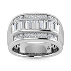 14K White Gold Lab Grown Diamond 2 3/8 Ct.Tw. Mens Ring